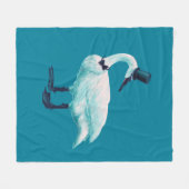  Bird Chic: Gentleman in Bow Stropdas Top Hat Fleece Deken (Voorkant (Horizontaal))