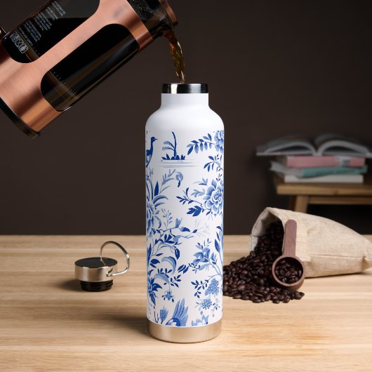 Bird Chinoiserie French Toile Waterfles (Koffie)