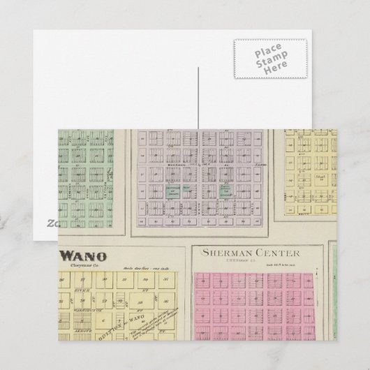 Bird City, Eustis, Voltair, Wano, Kansas Briefkaart (Voorkant / Achterkant)