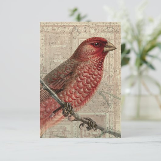 Bird Collage Blank Kaart (Staand voorkant)