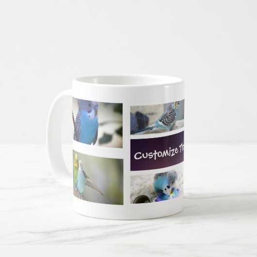 Bird Collage Photo Mok (Voorkant links)