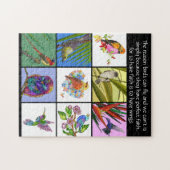 Bird Collage & Quote, Bird Lovers Legpuzzel (Horizontaal)