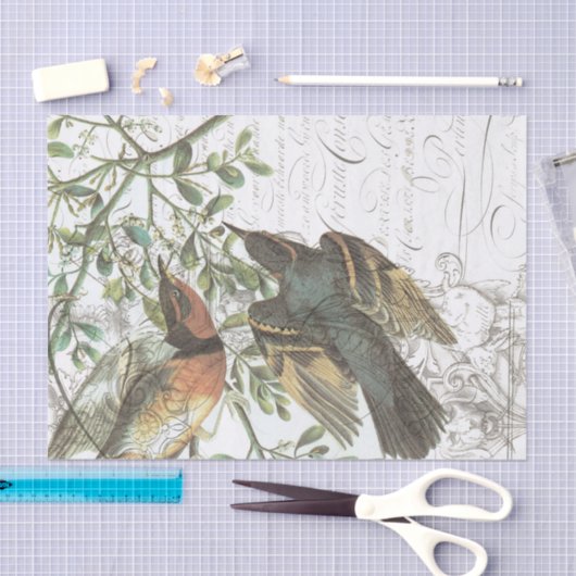  Bird Collage Tissue Paper nr.508 Tissuepapier (Craft)