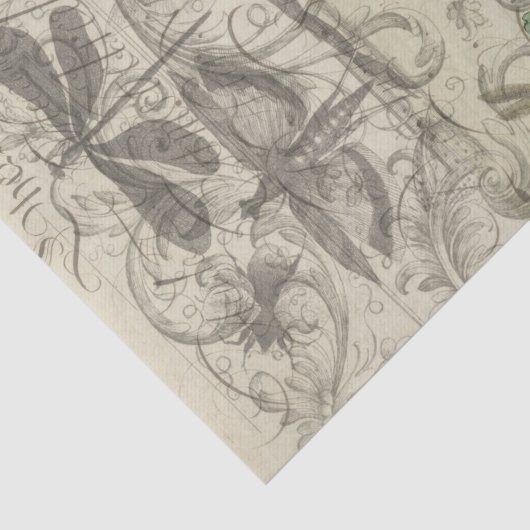 Bird Collage Tissuepapier (Detail)