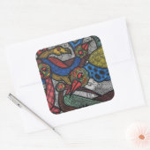 Bird Conference Vierkante Sticker (Envelop)