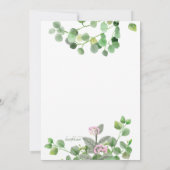 Bird Couple Rehearsal Dinner Kaart (Achterkant)