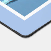 Bird Custom Foto's en Monogram op Sky Blue Bureaumat (Hoek)