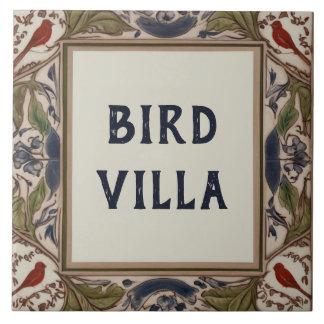 Bird Custom House Naam Teken Plaque Bord Tegeltje