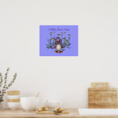 Bird Daisies Kinder Room Personalized Wall Poster (Keuken)