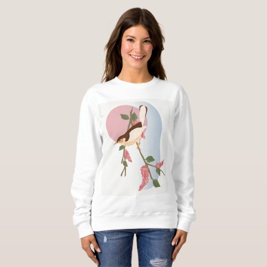 Bird Design T-shirt voor dames – Natuur-geïnspiree (Voorkant volledig)
