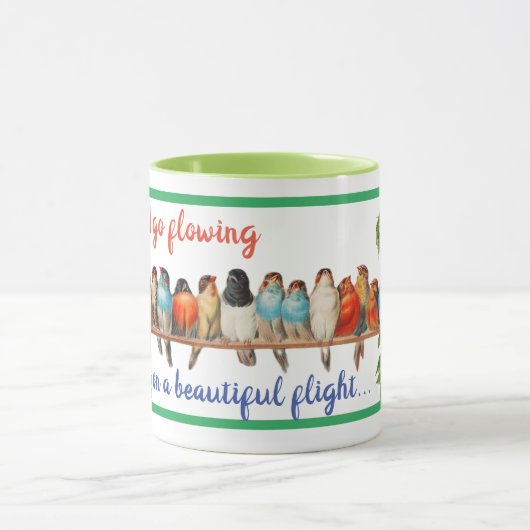 Bird designer with inspiration phrase mok (Midden)