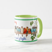 Bird designer with inspiration phrase mok (Voorkant rechts)