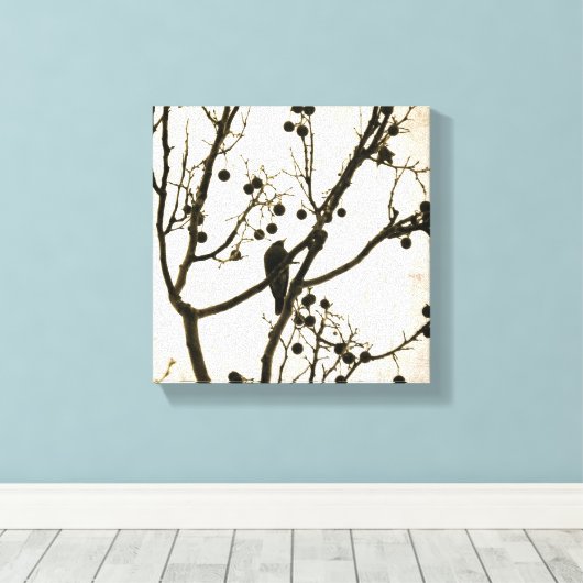 Bird Digital Art Canvas Afdruk (Insitu (Houten vloer))