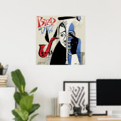 Bird & Diz  jazzillustratie Poster (Thuiskantoor)