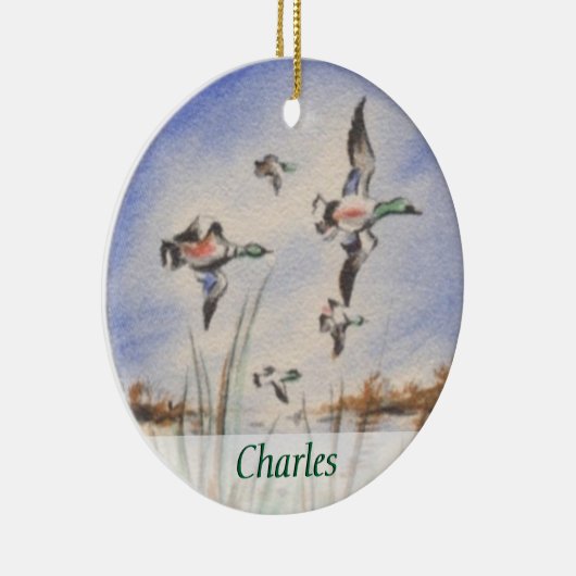  Bird Dog Duck Hunter Persoonlijk Keramisch Ornament (Rechts)