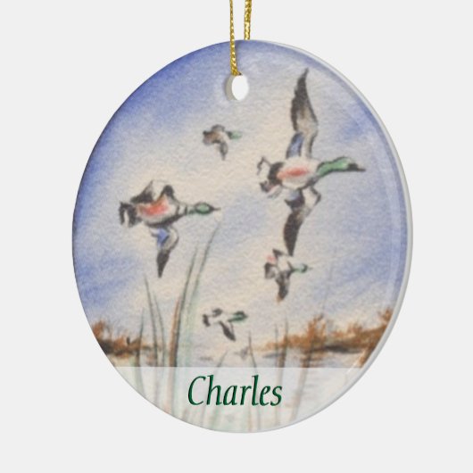  Bird Dog Duck Hunter Persoonlijk Keramisch Ornament (Links)