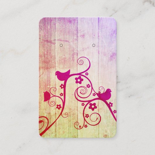 Bird Earring Display Kaarten voor u om te slaan Afsprakenkaartje (Voorkant)