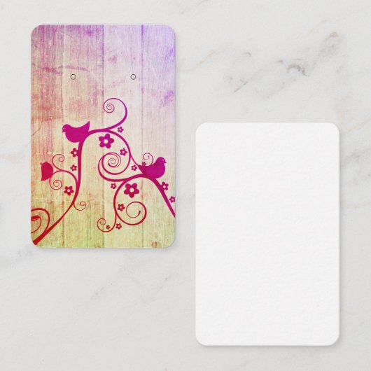  Bird Earring Display Kaarten voor u om te slaan Afsprakenkaartje (Voorkant / Achterkant)