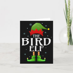 Bird Elf Xmas Matching Family Group Kerstmis Gran Kaart