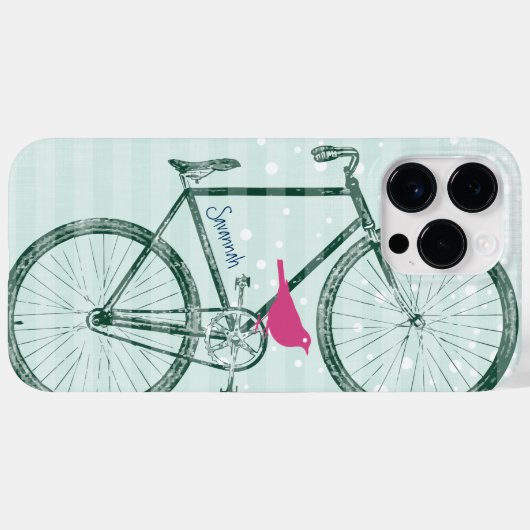 Bird Emerald Green Bike Pattern Iphone 5 Case-Mate iPhone Case (Achterkant (horizontaal))