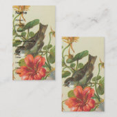  Bird en Nasturium Flowers Visitekaartje (Voorkant / Achterkant)