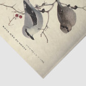 Bird Ephemera Decoupage Grijs Zwart New York Tissuepapier (Detail)