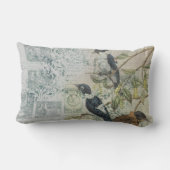  Bird Ephemera Decoupage Lumbar Cushion Kussen (Achterkant)