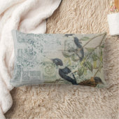  Bird Ephemera Decoupage Lumbar Cushion Kussen (Deken)