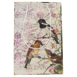 Bird Ephemera Medium Gift Bag Cadeauzakje