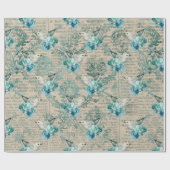  Bird Ephemera Wrapping Paper | elegant Cadeaupapier (Vlak)