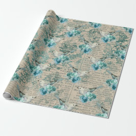  Bird Ephemera Wrapping Paper | elegant Cadeaupapier