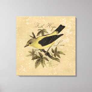  Bird Faith Hope Love Wrapped Canvas Print