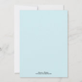 Bird Family Blauw Baby shower Uitnodiging (Achterkant)