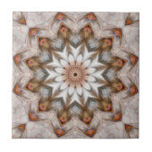 Bird Feather Kaleidoscope Mandala Pattern Tegel Tegeltje (Voorkant)
