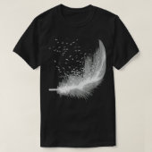 Bird Feather Silhouette Afbeelding Birdwatcher Bir T-shirt (Design voorkant)