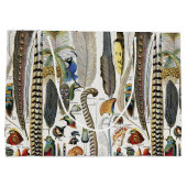 Bird Feather Wildlife Antique Feathers Art Nouveau Groot Cadeauzakje (Achterkant)