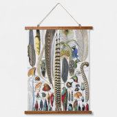 Bird Feather Wildlife Antique Feathers Art Nouveau Hangend Wandkleed (Voorkant)