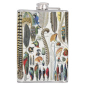 Bird Feather Wildlife Antique Feathers Art Nouveau Heupfles (Achterkant)