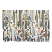Bird Feather Wildlife Antique Feathers Art Nouveau Kussensloop (Voorkant)