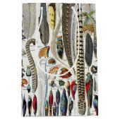 Bird Feather Wildlife Antique Feathers Art Nouveau Medium Cadeauzakje (Voorkant)