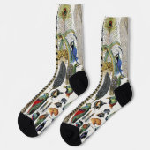 Bird Feather Wildlife Antique Feathers Art Nouveau Sokken (Links)