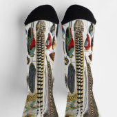 Bird Feather Wildlife Antique Feathers Art Nouveau Sokken (Top)