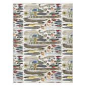 Bird Feather Wildlife Antique Feathers Art Nouveau Tafelkleed (Voorkant)