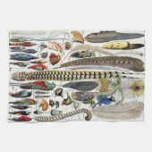 Bird Feather Wildlife Antique Feathers Art Nouveau Theedoek (Horizontaal)