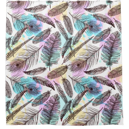 Bird Feathers Douchegordijn (Voorkant)