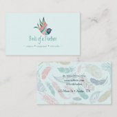 Bird Feathers Logo Bohemian Country Artistic Visitekaartje (Voorkant / Achterkant)