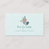 Bird Feathers Logo Bohemian Country Artistic Visitekaartje (Voorkant)