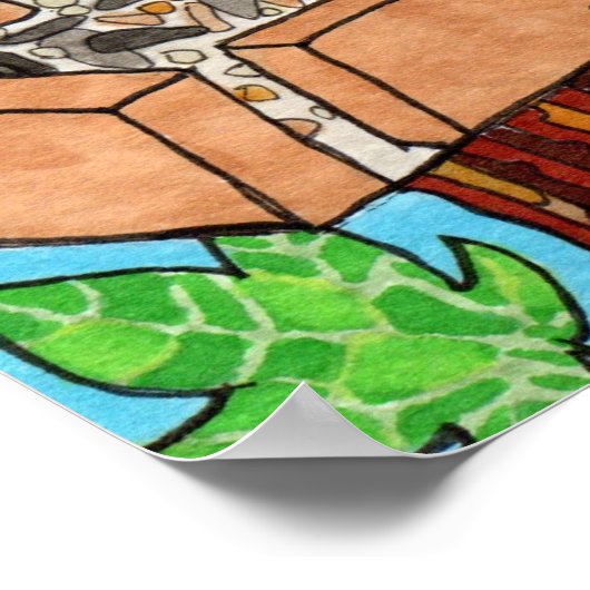 Bird Feeder Gathering Poster (Hoek)