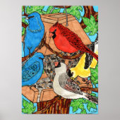 Bird Feeder Gathering Poster (Voorkant)