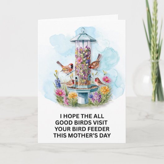 Bird Feeder Moederdag Kaart (Voorkant)